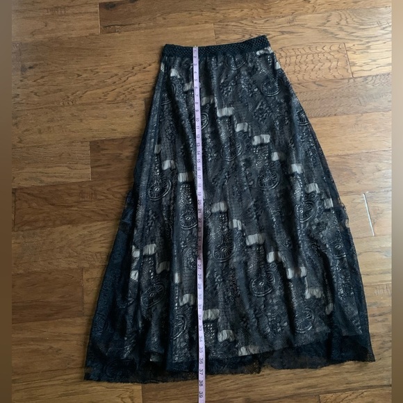 Cameo & Myth Black Lace Column Maxi Skirt - Picture 8 of 11